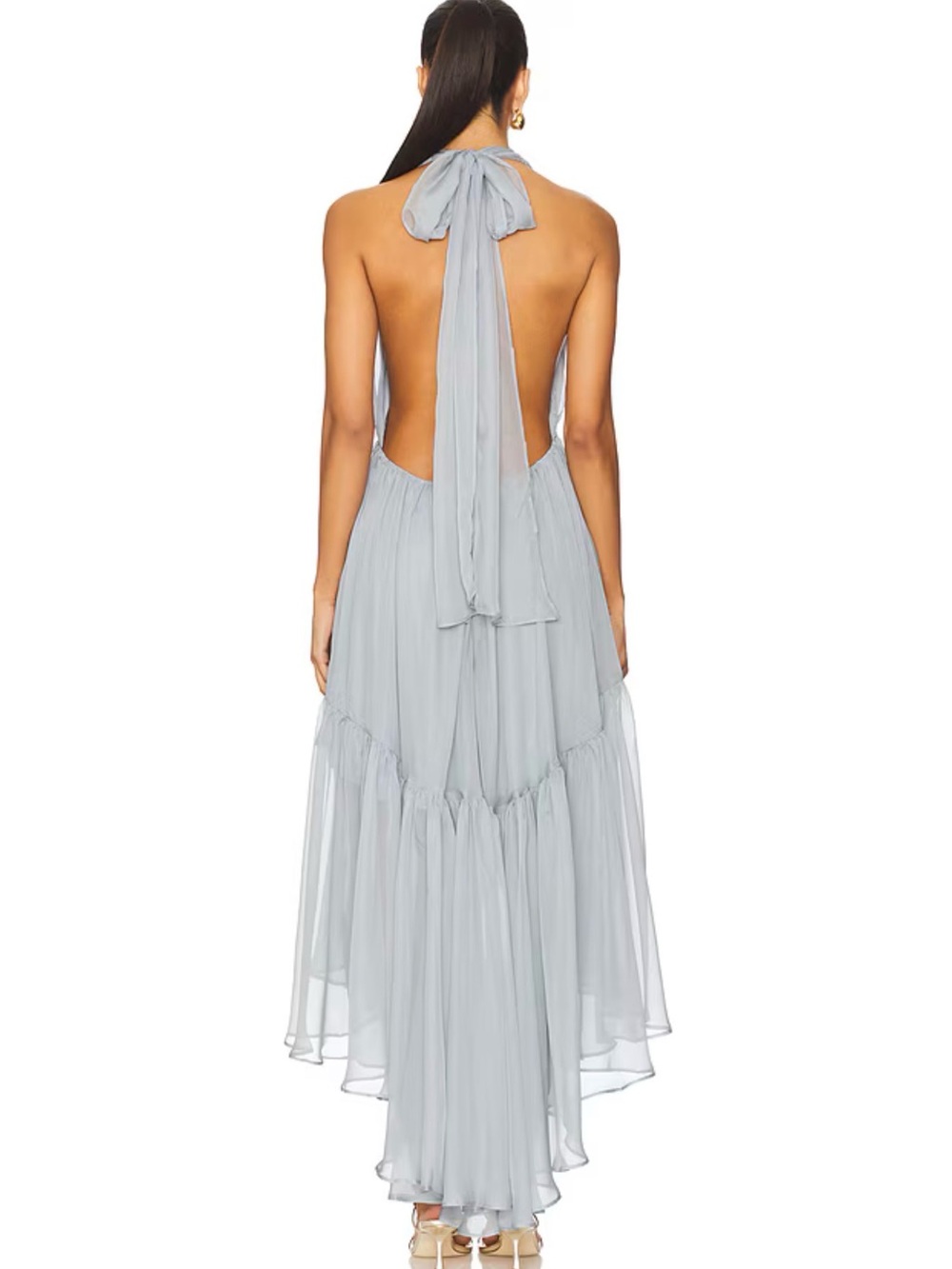 BARDOT x REVOLVE | Leona High Low Ruffle Dress in Cornflower - Picture 3 of 6